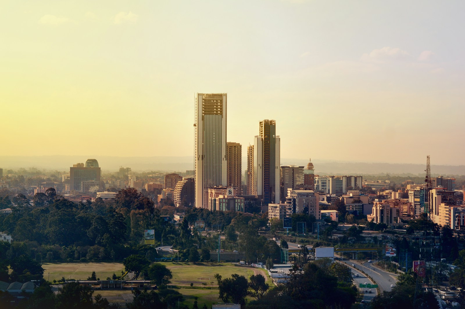 Nairobi skyline at golden hour — the city that hosts Bitcoin Nairobi Conference 2026